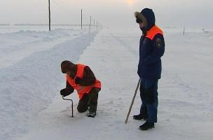 УВЕЛИЧЕНА ГРУЗОПОДЪЕМНОСТЬ НА ЛЕДОВЫХ ПЕРЕПРАВАХ