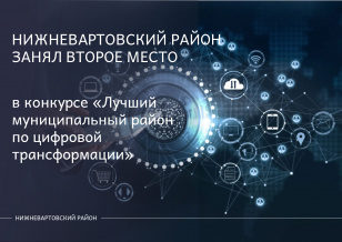 ВТОРОЕ МЕСТО В КОНКУРСЕ «ЛУЧШИЙ МУНИЦИПАЛЬНЫЙ РАЙОН ПО ЦИФРОВОЙ ТРАНСФОРМАЦИИ»