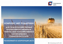 Новый комплекс мер поддержки. Для сельскохозяйственных кооперативов и фермеров-членов сельскохозяйственных кооперативов и субъектов МСП, реализуемый АО «Корпорация «МСП».